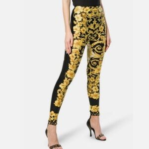 Versace Baroque Tribute collection silk blend pants